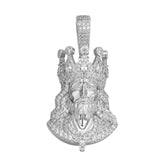 Jesus King Moissanite Pendant - 925 Sterling Silver